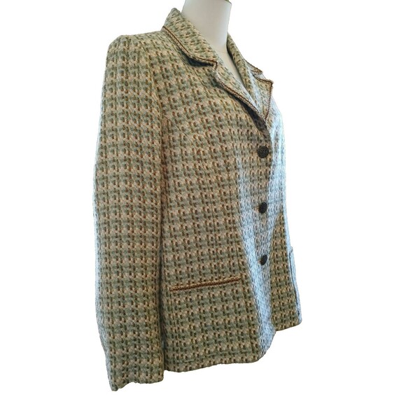 Alfred Dunner Women's Size 10 Tweed Blazer Jacket Buttons Usable Pockets Office - Picture 11 of 14